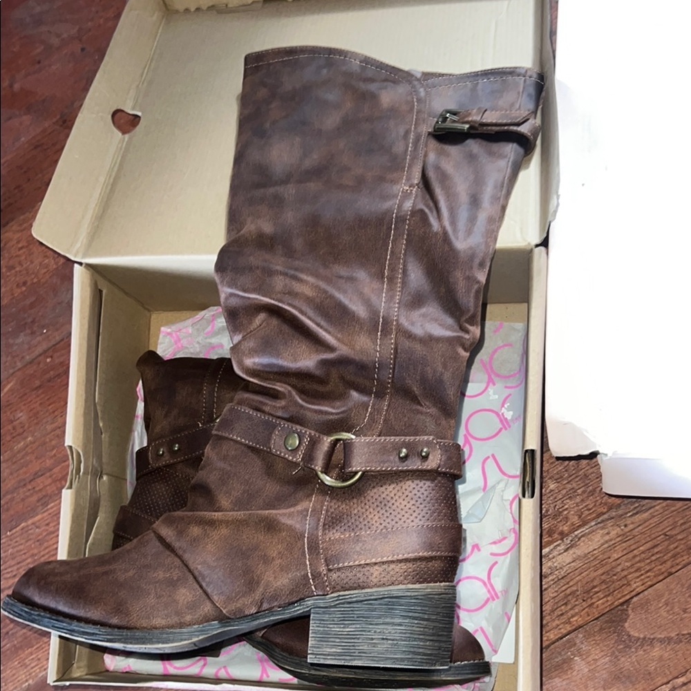 Brown Leather Women's Boots